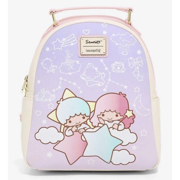 Loungefly Little Twin Stars Mini Backpack Constellation Lavender NWT Sanrio main image 5